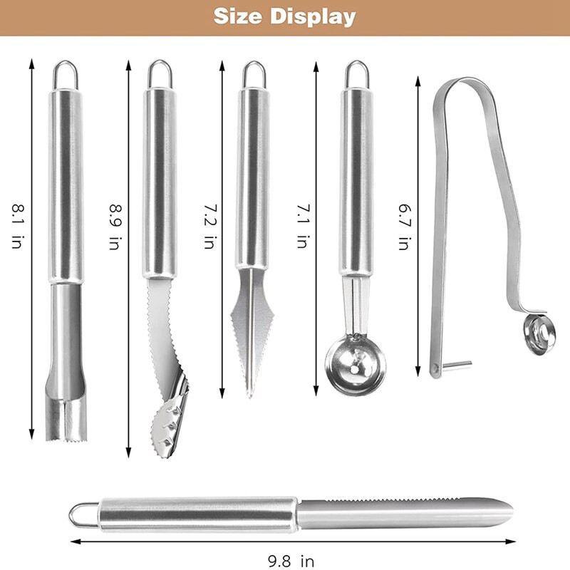 6 db Jalapeno paprikamagozó szerszám, rozsdamentes acél gyümölcs- és zöldségmagmag, meggykorsó cukkinimag