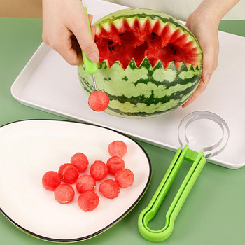 Melon Baller 1 комплект Удобна 3 в 1 Компактна резачка за плодове Копаеща Melon Baller Кухненска джаджа