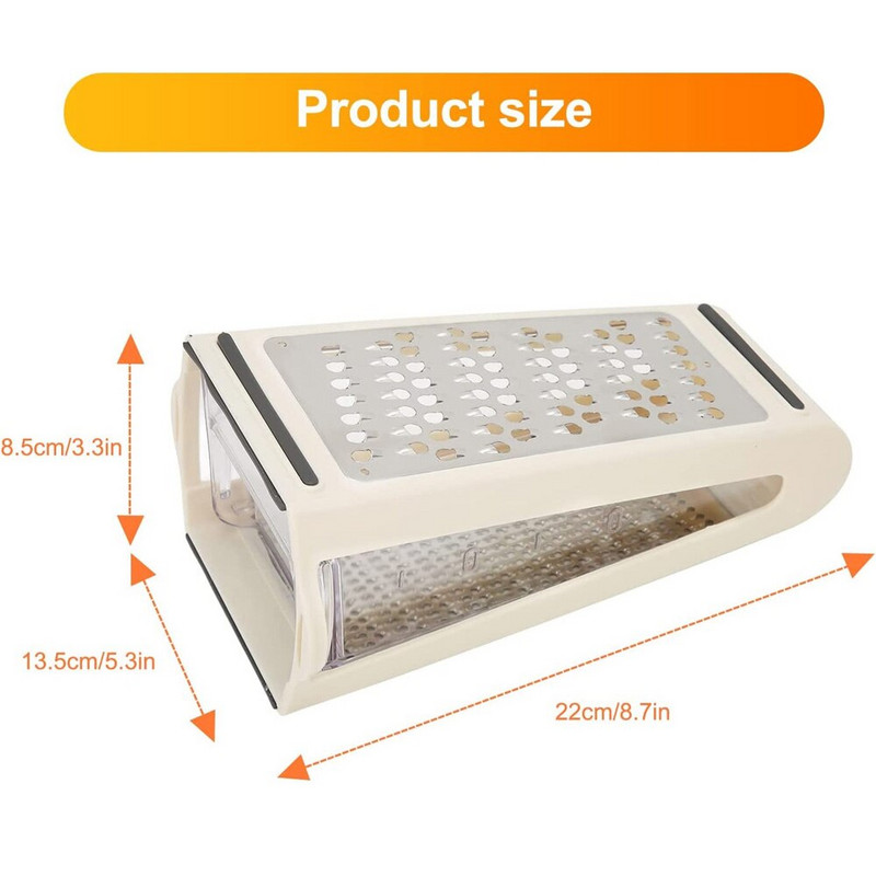 Sajtos doboz reszelő zöldségekhez Parmezán szeletelő kétoldalas kivehető tartály rozsdamentes acél penge szerszám konyhai kiegészítők