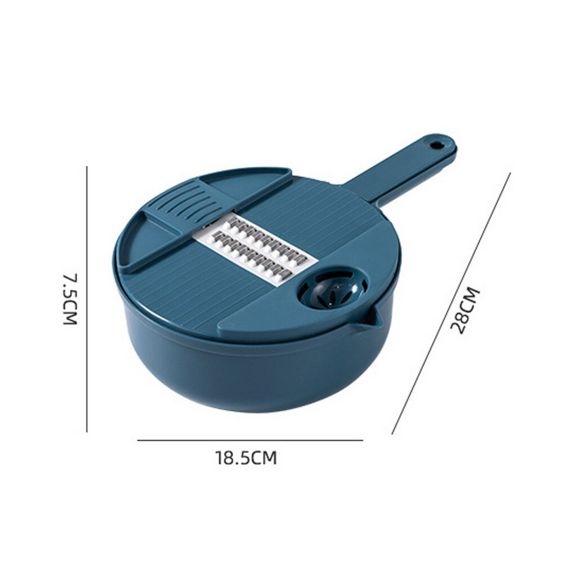 Zöldségvágó zöldségaprító rozsdamentes acél pengéjű szűrőszűrő kosártartó saláta mandolin szeletelő konyhai kiegészítők