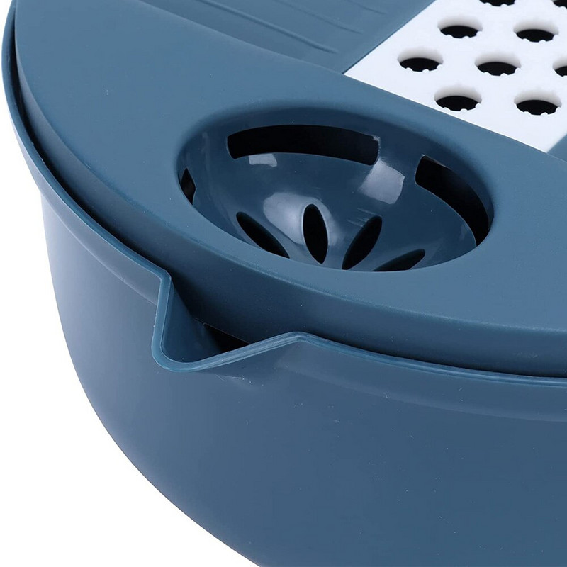 Zöldségvágó zöldségaprító rozsdamentes acél pengéjű szűrőszűrő kosártartó saláta mandolin szeletelő konyhai kiegészítők