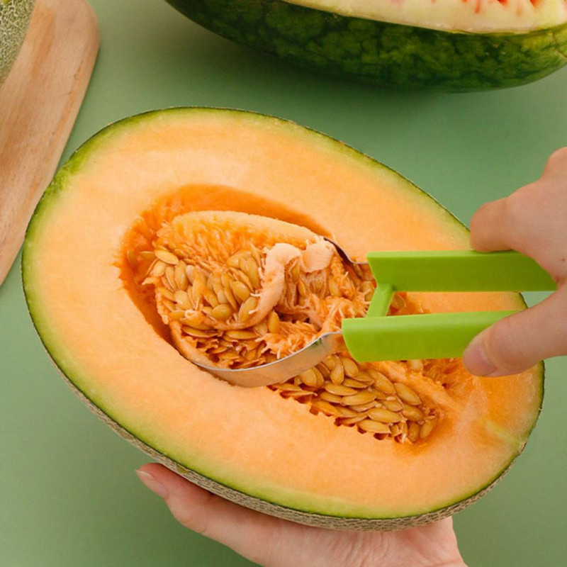 Fruit Dig Pulp 1 szett, praktikus, élelmiszer minőségű, újrafelhasználható gyümölcsfaragó görögdinnye szeletelő otthoni használatra