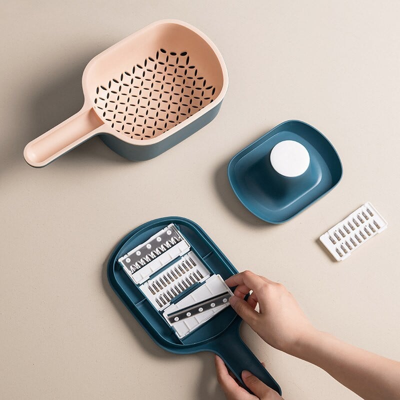 Többfunkciós zöldségszeletelő lefolyó kosárral Burgonya sárgarépa Hagymareszelő szűrővel Konyhai kiegészítők Eszközök