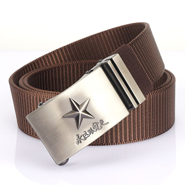 Új modell férfi vászon öv fém csattal