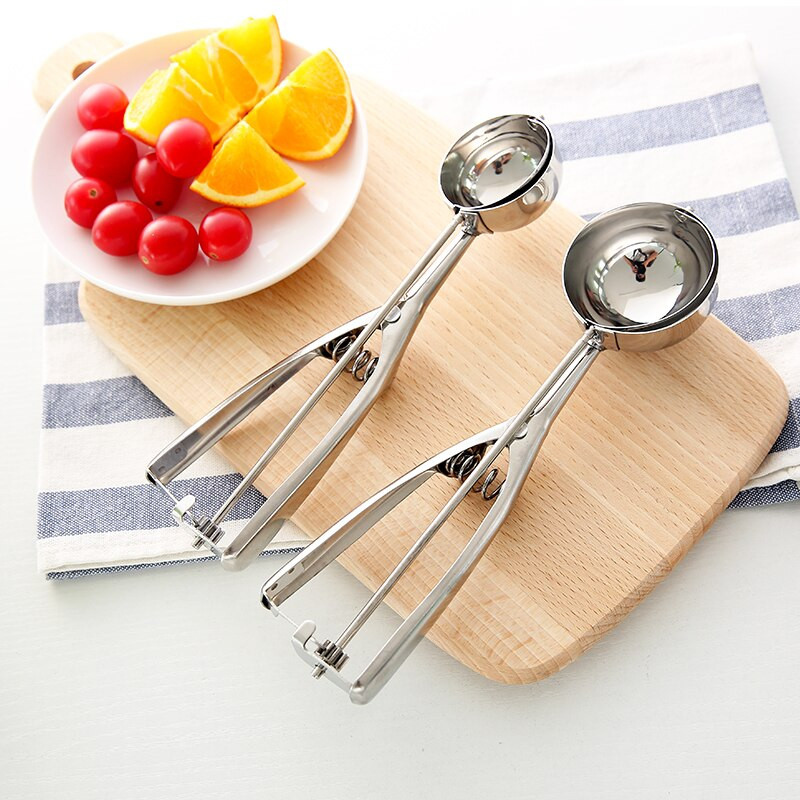 Ledų kaušelis 4,5,6 cm nerūdijantis plienas su slapukų kaušeliu Šaukštas Šaldyti gaminimo įrankiai Ledų dekoravimo įrankis