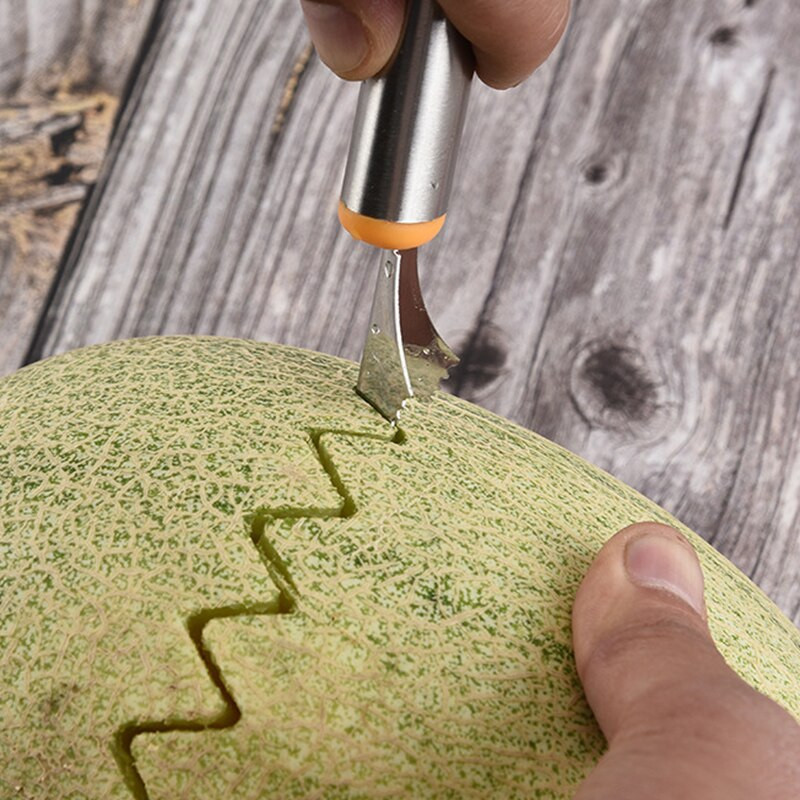 Patvarus nerūdijantis plienas, 3 viename rinkinys, kasamas vaisių rutuliukas kaušelis nuo įrankių rankena Melionų vaisių separatorius, buitinės virtuvės reikmenys