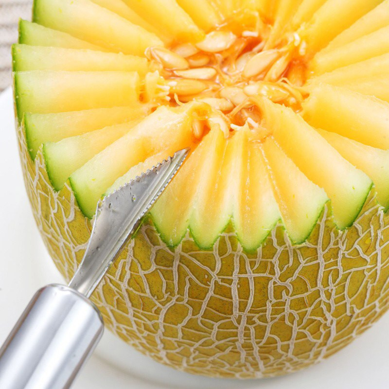 Nerūdijančio plieno melionų balionėlis su vaisių drožimo įrankiu Ledų kaušelis Namų virtuvė Virimo meliono šaukštas