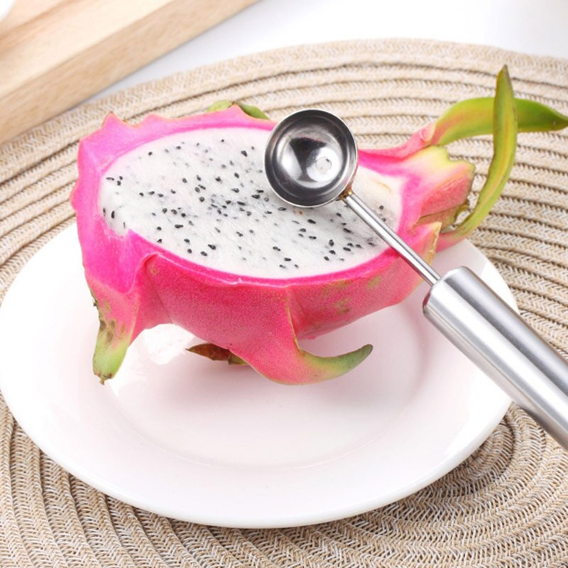 Nerūdijančio plieno melionų balionėlis su vaisių drožimo įrankiu Ledų kaušelis Namų virtuvė Virimo meliono šaukštas
