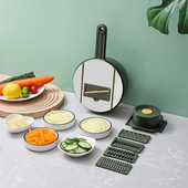 Többfunkciós zöldségvágó aprító szeletelő kosárral Gyümölcs burgonya aprító sárgarépa reszelő konyhai eszköz