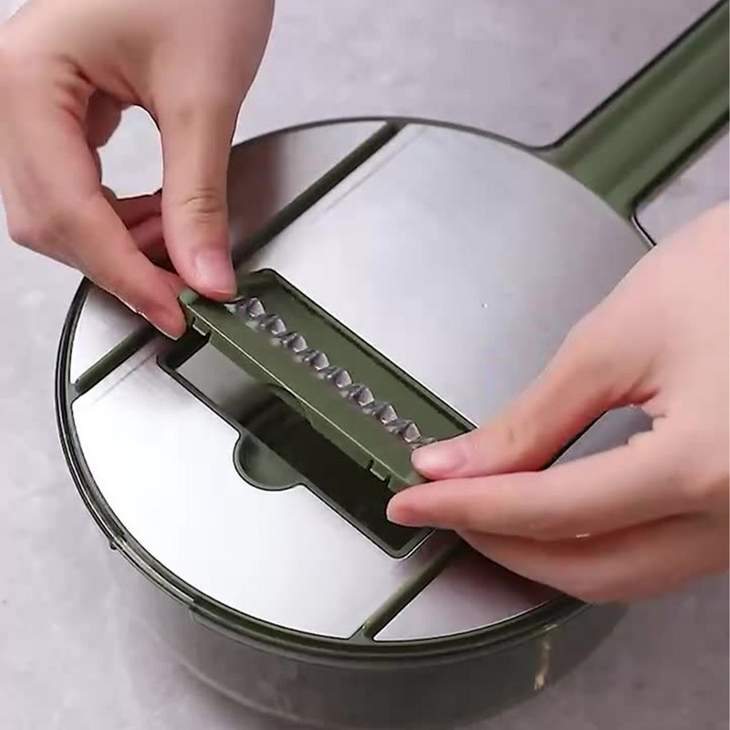 Többfunkciós zöldségvágó aprító szeletelő kosárral Gyümölcs burgonya aprító sárgarépa reszelő konyhai eszköz