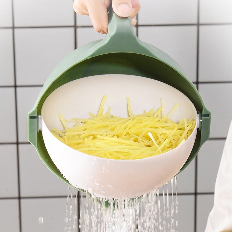 Zöldségvágó Gyümölcslefolyó kosár Burgonyaszeletelő Reszelő Konyha Háztartási Multifunkciós Zöldség aprító