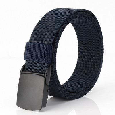 Férfi textil öv 3 cm széles fém csattal