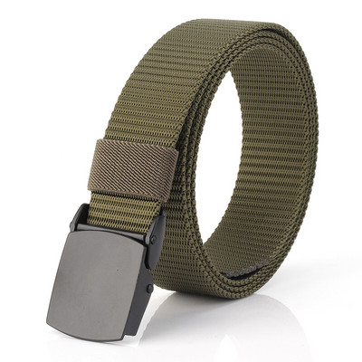 Férfi textil öv 3 cm széles fém csattal