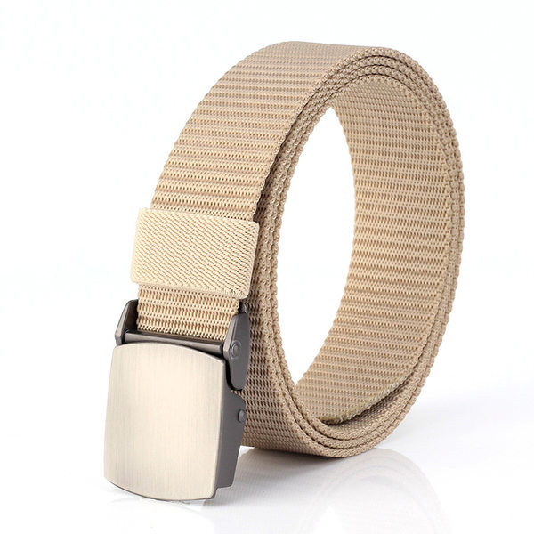 Férfi textil öv 3 cm széles fém csattal