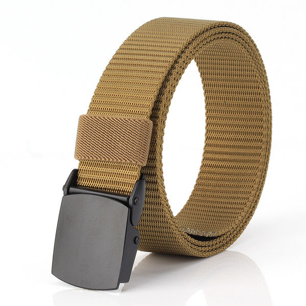 Férfi textil öv 3 cm széles fém csattal