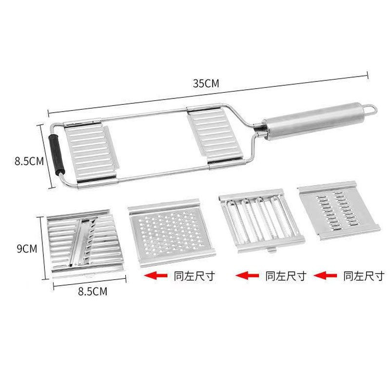 4db/készlet Többfunkciós aprító Gyümölcs Zöldség Hámozó Burgonyaszeletelő Aprító Vágó Zöldségreszelő Konyhai Szerszámok