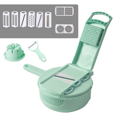 Továbbfejlesztett Zöldségvágó Reszelő Szeletelő műtárgy Saláta aprító Konyhai Főzőeszközök Sajt Hagyma Gyümölcs Többfunkciós Aprított