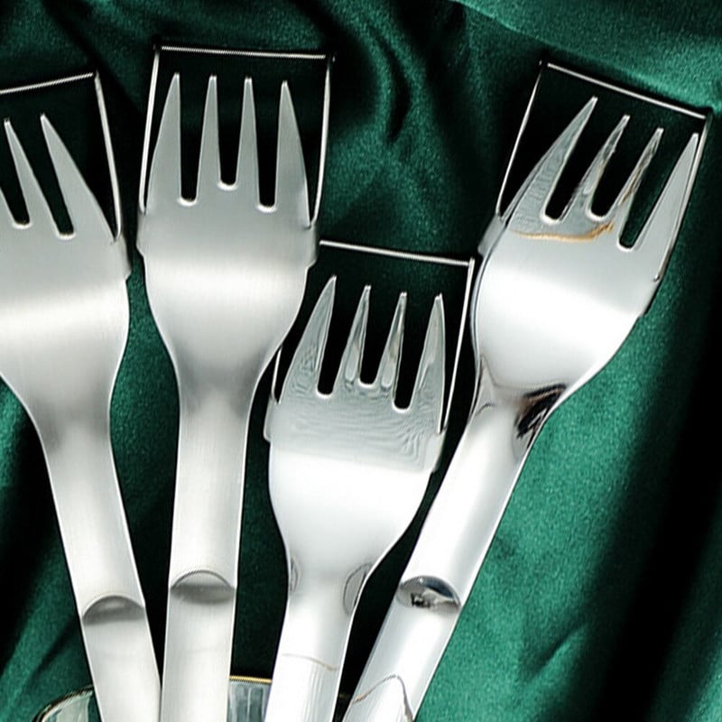 2 az 1-ben görögdinnyeszeletelő villával Tartós görögdinnyevágó rozsdamentes acél görögdinnyevágó vonalzó gyümölcstálhoz