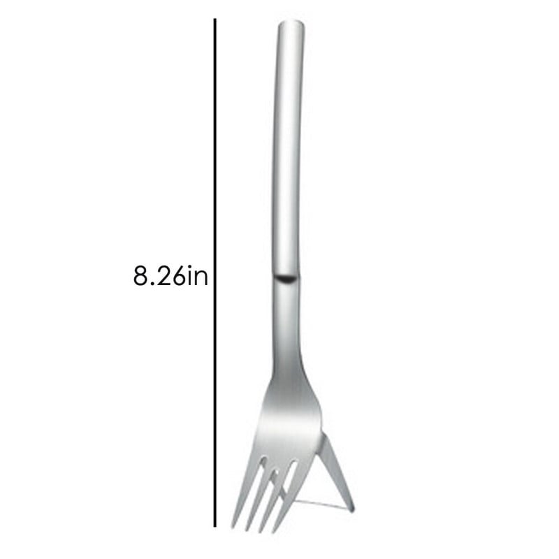 2 az 1-ben görögdinnyeszeletelő villával Tartós görögdinnyevágó rozsdamentes acél görögdinnyevágó vonalzó gyümölcstálhoz