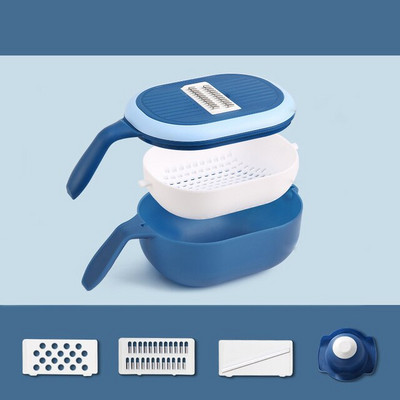 6 az 1-ben többfunkciós zöldségvágó burgonya szeletelő sárgarépa reszelő Konyhai kiegészítők Kütyük Acél pengéjű konyhai eszköz