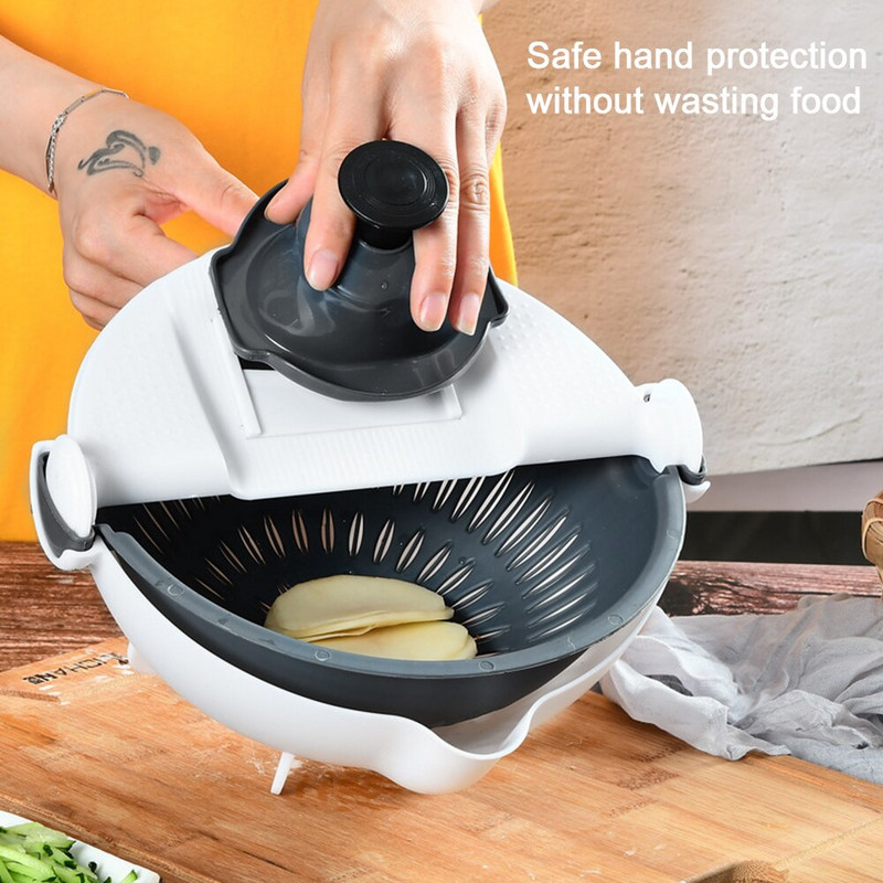 Zöldség szeletelő burgonya hámozó sárgarépa hagyma reszelő kézi konyhai gyümölcs zöldség vágó többfunkciós szeletelő lefolyó kosár