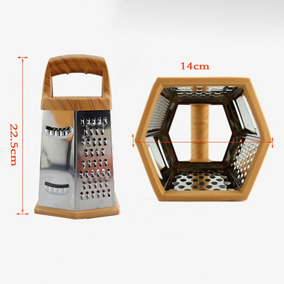 Šešiapusės trintuvės Rankinė daržovių spiralinė pjaustyklė Smulkintuvas Sūrio trintuvas Virtuvės įrankiai Nerūdijančio plieno obliavimo staklės