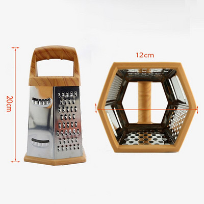 Šešiapusės trintuvės Rankinė daržovių spiralinė pjaustyklė Smulkintuvas Sūrio trintuvas Virtuvės įrankiai Nerūdijančio plieno obliavimo staklės