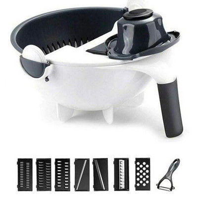 Zöldségvágó többfunkciós szeletelő Gyümölcsburgonya hámozó Sárgarépa reszelő Konyhai tartozékok Kosár aprító funkció