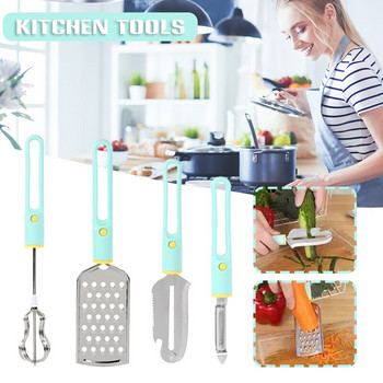 Cocina Gadget Conjuntos Многофункционален кухненски комплект Разбиване на яйца Белачка Ренде Практични кухненски джаджи J99s