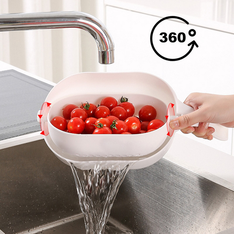 Többfunkciós zöldségvágó, több pengéjű burgonyaszeletelő, háztartási mosáshoz és vágáshoz, forgó leeresztő kosárba integrált eszközök