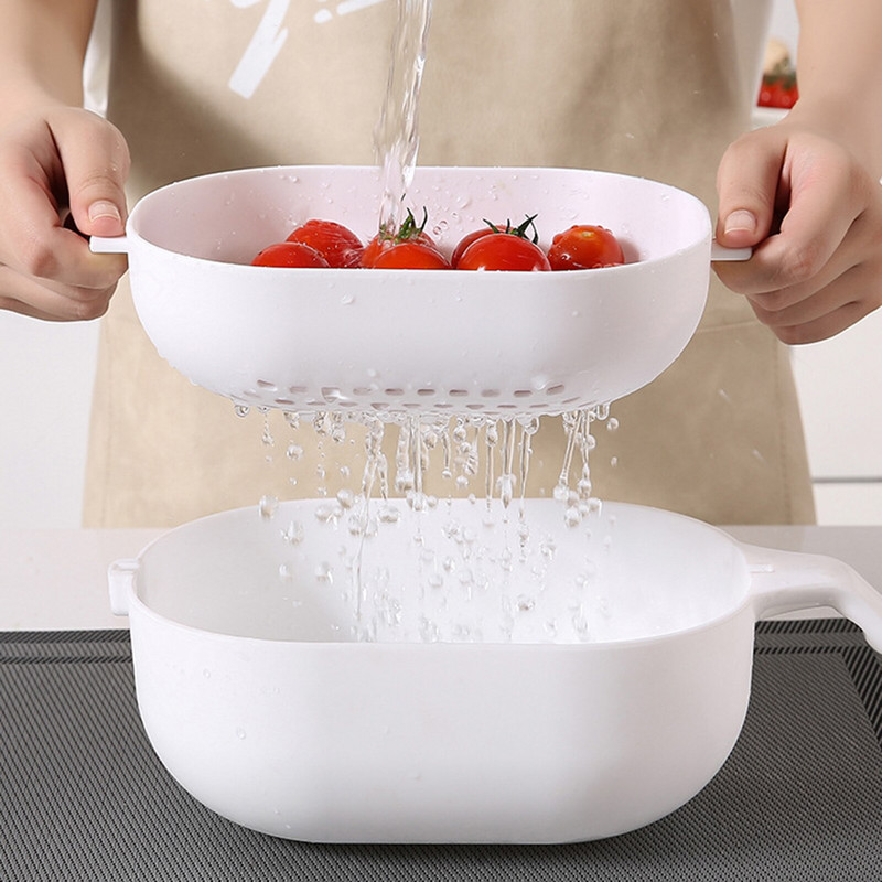 Többfunkciós zöldségvágó, több pengéjű burgonyaszeletelő, háztartási mosáshoz és vágáshoz, forgó leeresztő kosárba integrált eszközök