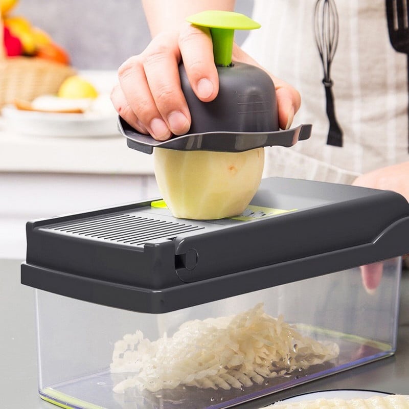 Zöldségvágó reszelő Zöldségszeletelő Aprítógép Több szeletelő Hámozó Gyümölcs 10 az 1-ben Gadgets Zöldségvágó Konyhai eszközök