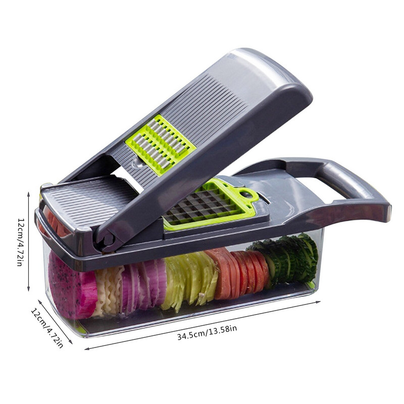 Zöldségvágó reszelő Zöldségszeletelő Aprítógép Több szeletelő Hámozó Gyümölcs 10 az 1-ben Gadgets Zöldségvágó Konyhai eszközök