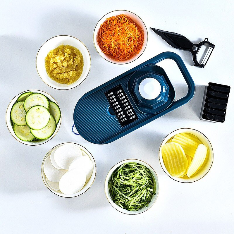 6 az 1-ben konyhai eszköz Többfunkciós kockázó burgonya uborka aprító háztartási reszelő sárgarépa gyümölcshámozó konyhai kiegészítők