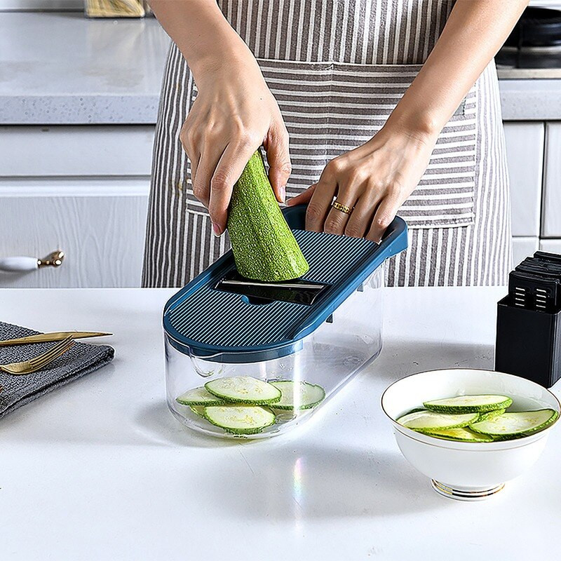 6 az 1-ben konyhai eszköz Többfunkciós kockázó burgonya uborka aprító háztartási reszelő sárgarépa gyümölcshámozó konyhai kiegészítők