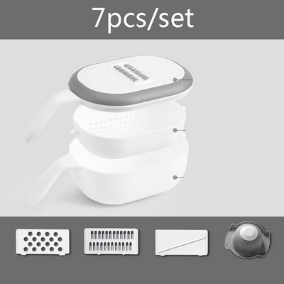 7/11 buc răzătoare pentru legume multifuncționale cu coș de scurgere morcovi cartofi tăiați manual răzătoarea de legume pentru obiecte de bucătărie