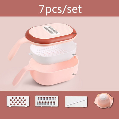 7/11 buc răzătoare pentru legume multifuncționale cu coș de scurgere morcovi cartofi tăiați manual răzătoarea de legume pentru obiecte de bucătărie