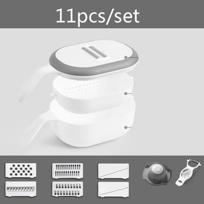 7/11 buc răzătoare pentru legume multifuncționale cu coș de scurgere morcovi cartofi tăiați manual răzătoarea de legume pentru obiecte de bucătărie