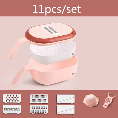 7/11 buc răzătoare pentru legume multifuncționale cu coș de scurgere morcovi cartofi tăiați manual răzătoarea de legume pentru obiecte de bucătărie