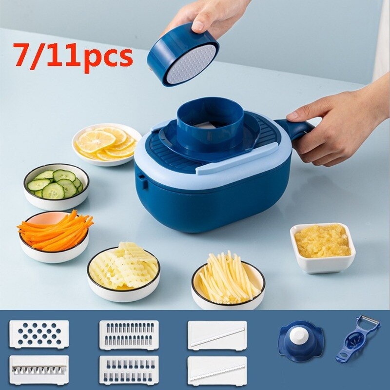 7/11 buc răzătoare pentru legume multifuncționale cu coș de scurgere morcovi cartofi tăiați manual răzătoarea de legume pentru obiecte de bucătărie