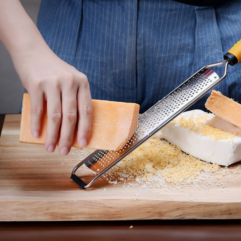 Rozsdamentes acél zöldség-gyümölcsreszelő csokoládé citromhéj gyümölcshámozó kézi sajtreszelő konyhai kiegészítő