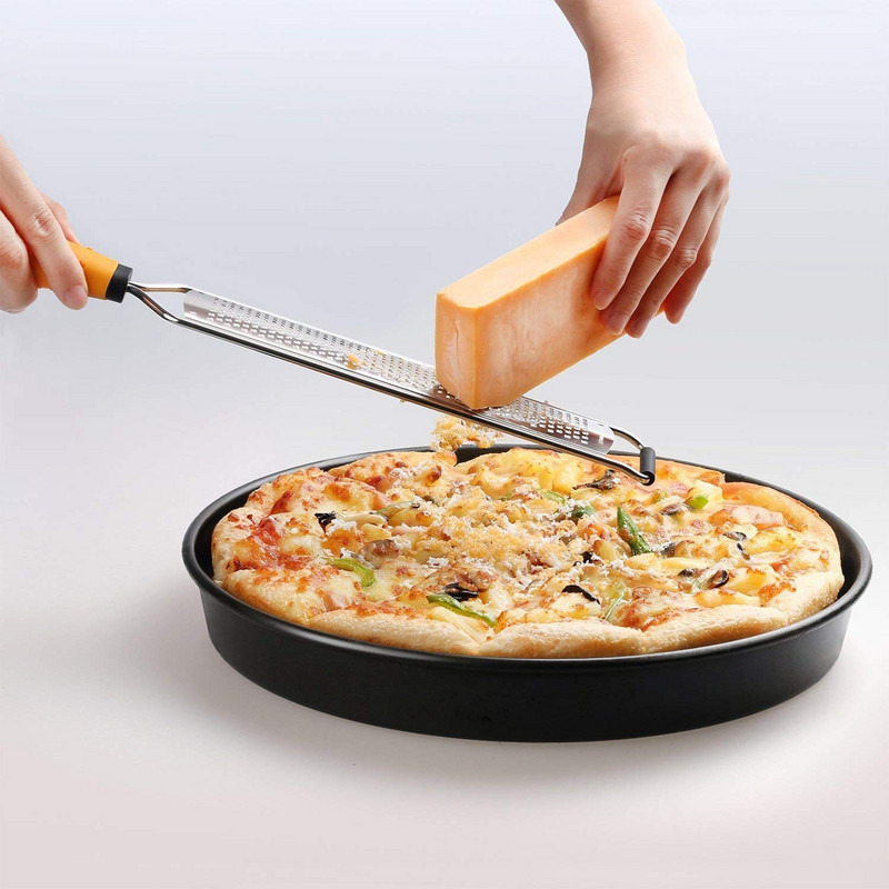 Rozsdamentes acél zöldség-gyümölcsreszelő csokoládé citromhéj gyümölcshámozó kézi sajtreszelő konyhai kiegészítő