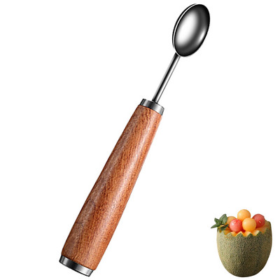 4 tipų nerūdijančio plieno melionų kaušelis ir vaisių drožimo įrankis Daugiafunkcis nerūdijančio plieno vaisių sausainių ledas