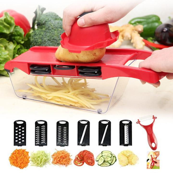 Zöldség-gyümölcsvágó Konyhai tartozékok Multifunkciós szeletelő Burgonyahámozó Sárgarépa-sajtreszelő Zöldségszeletelő