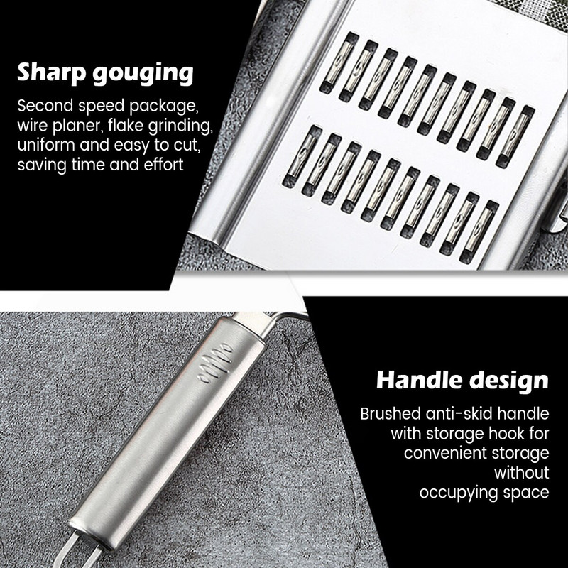 Zöldségszeletelő készlet, rozsdamentes acél, többcélú kézi zöldségvágó reszelő 4 éles pengével, otthoni konyhai tartozékokkal