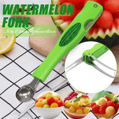 3 В 1 Разделител за пъпеша Лъжица Копач за топки за плодове Практичен битов ръчен инструмент за рязане на диня от неръждаема стомана