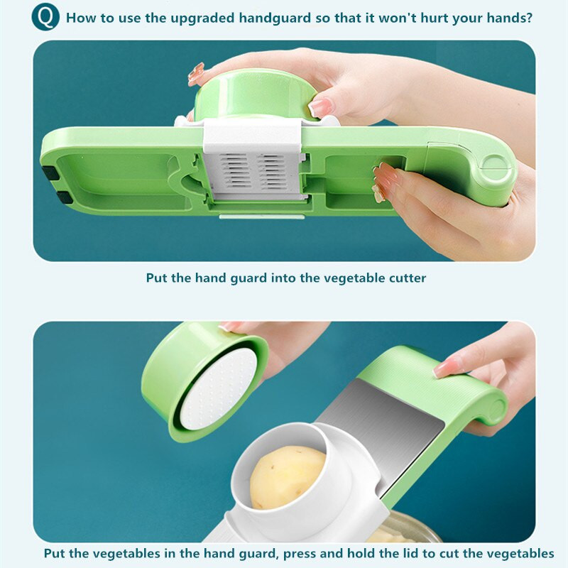Zöldségvágó Multifunkcionális burgonyaszeletelő Műtárgy háztartási konyhai burgonyaszeletelő reszelő aprító kaparó aprító