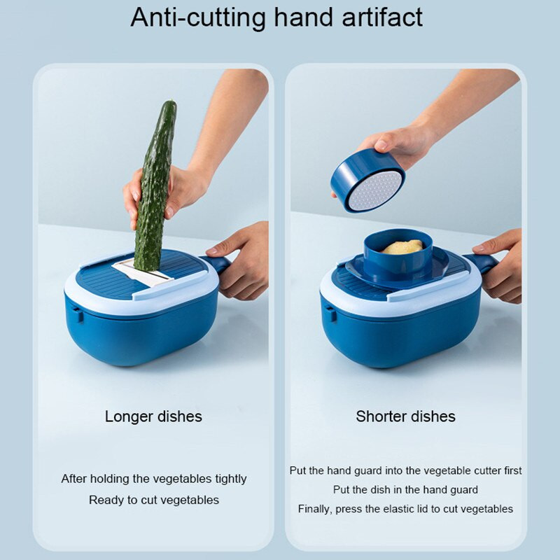 Zöldségvágó Többfunkciós Szeletelő Gyümölcs burgonya hámozó Sárgarépa sajt reszelő lefolyó kosárral Konyhai Kiegészítők Kütyük