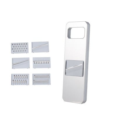 Új multifunkcionális zöldségvágó háztartási konyhai tartozékok Reszelő Rozsdamentes acél szeletelő és aprító műtárgyreszelő