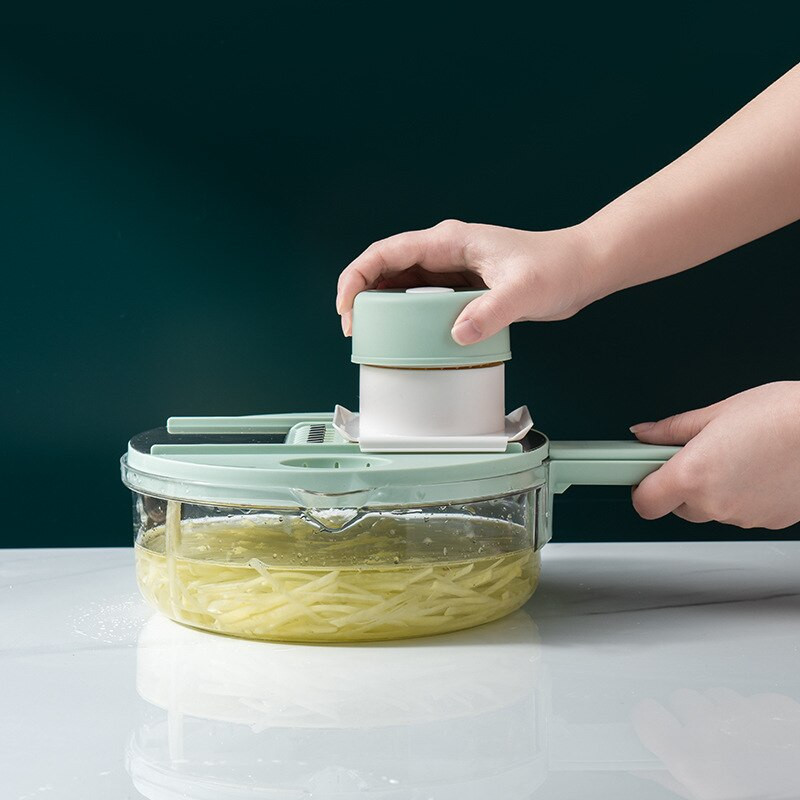 Új multifunkcionális zöldségvágó háztartási konyhai tartozékok Reszelő Rozsdamentes acél szeletelő és aprító műtárgyreszelő